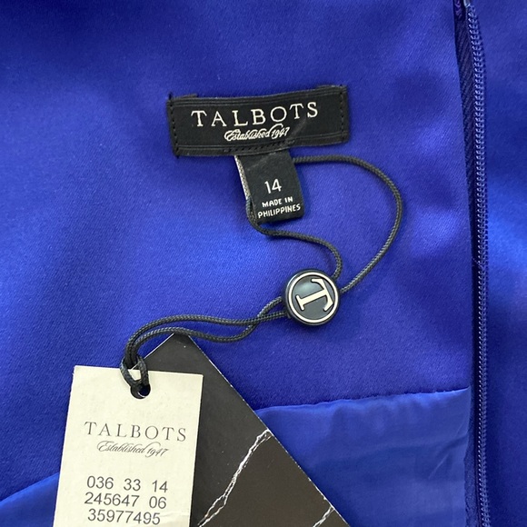 NWT Talbots Royal Blue Sleeveless Dress, Size 14 - Picture 11 of 12